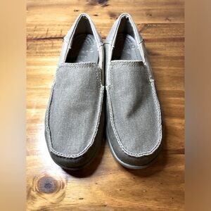 Crocs Santa Cruz Slip-On Loafer Croslite Material Dual Crocs Comfort Tan Size 5